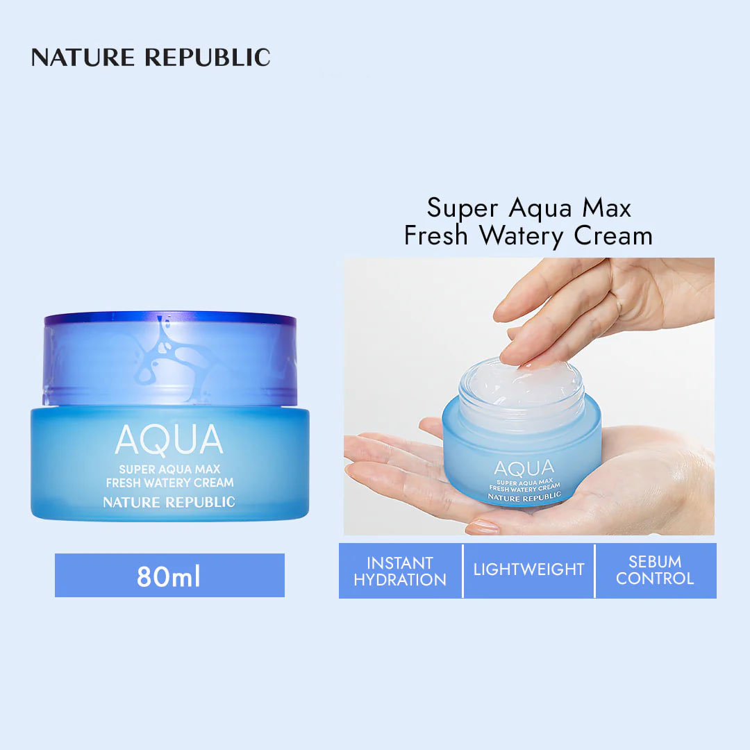 کرم آبرسان پوست چرب سوپر آکوا مکس برند نیچر ریپابلیک
